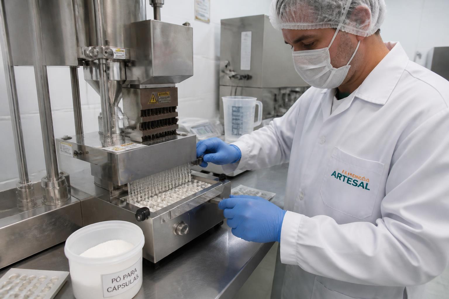 Área Encapsulação do laboratório Art Fórmula